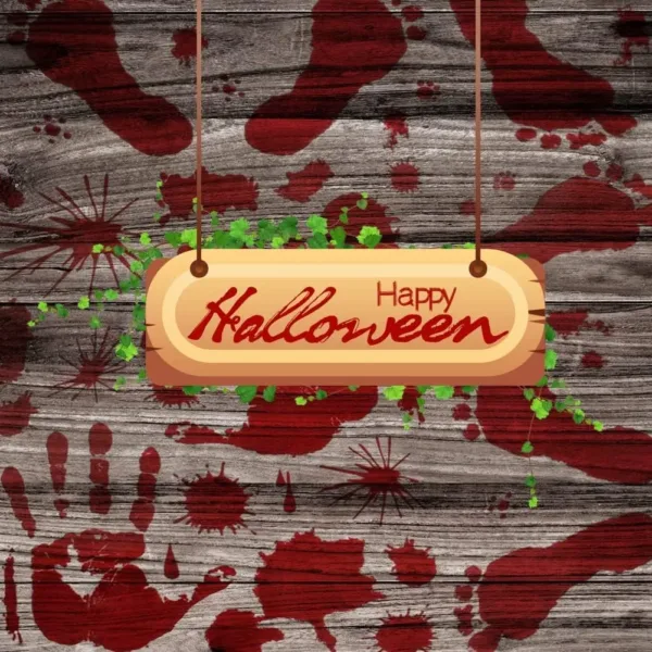 halloween decorations bloody handprint 3
