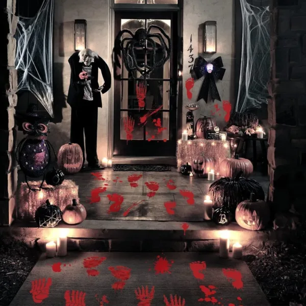 halloween decorations bloody handprint 4