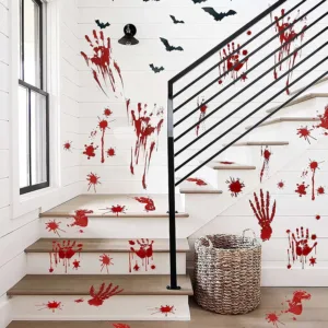 halloween decorations bloody handprint 6