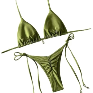 halter triangle bikini set 2