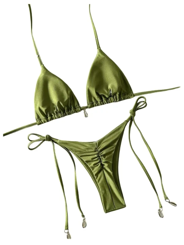 halter triangle bikini set 2