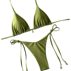 halter triangle bikini set 5