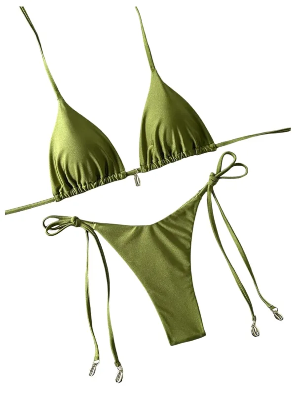 halter triangle bikini set 5