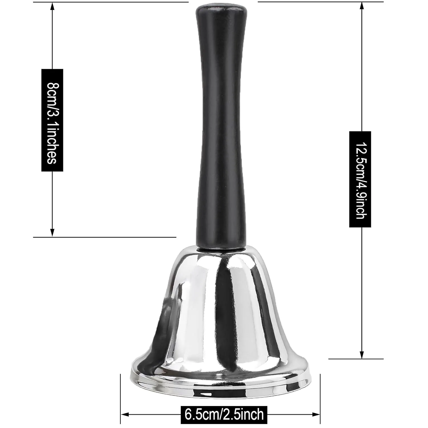 hand bell silver steel 2