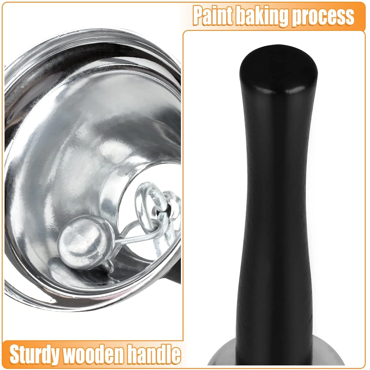 hand bell silver steel 4