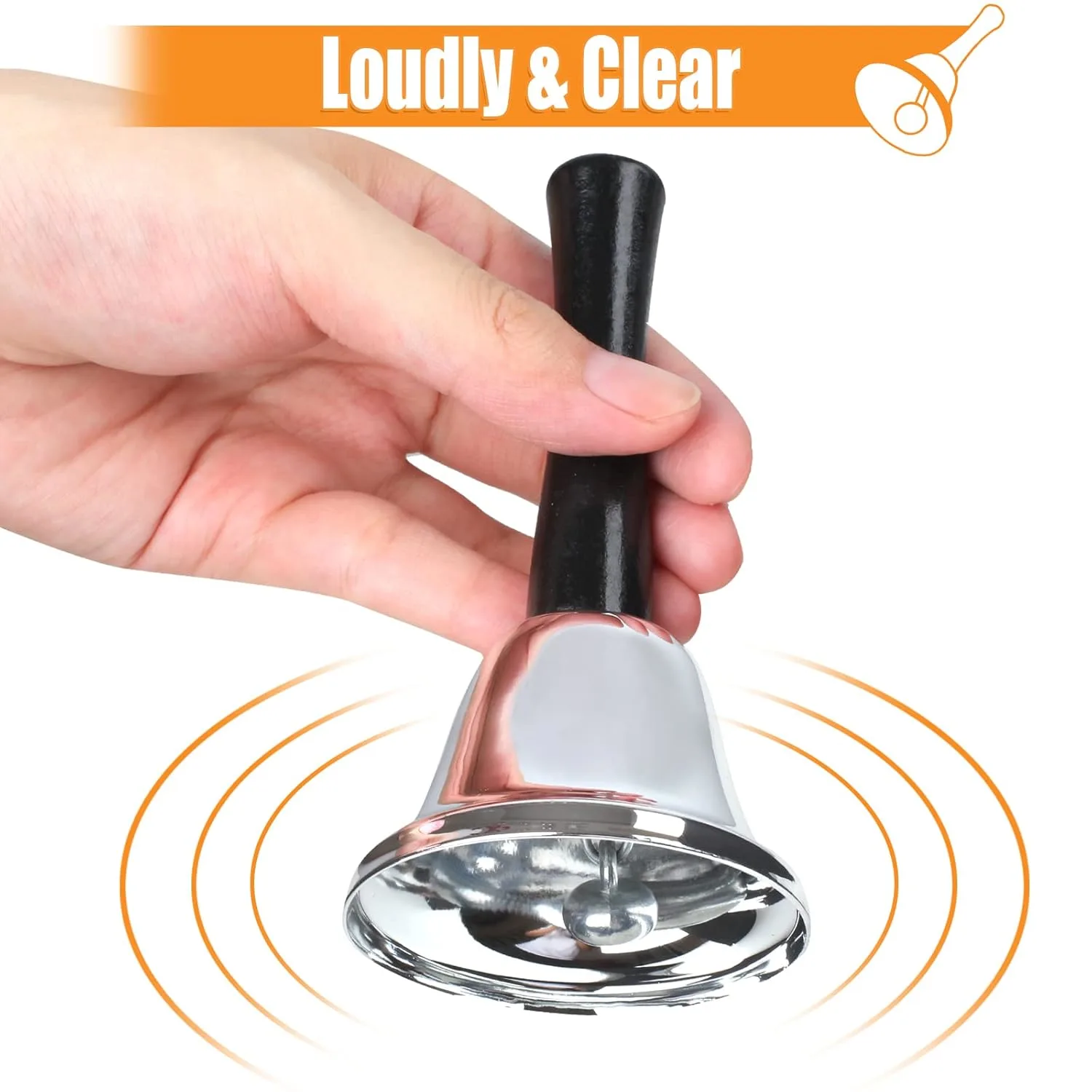 hand bell silver steel 5