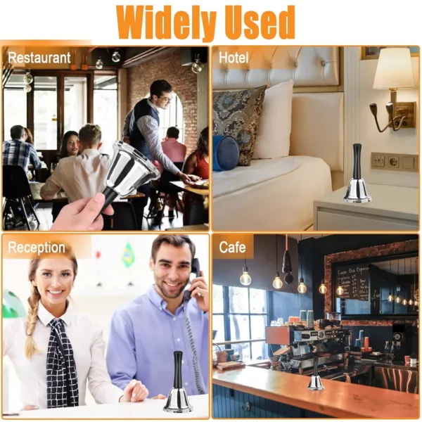 hand bell silver steel 6