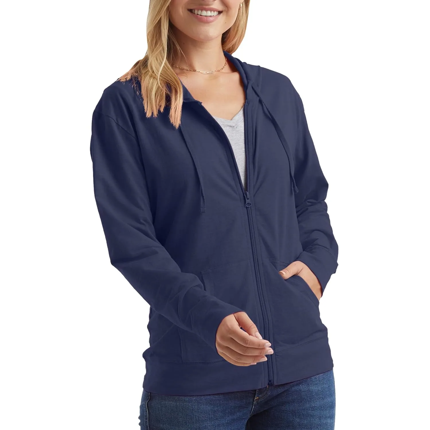 hanes womens zip hoodie 1