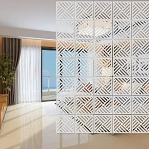 hanging room divider white 3