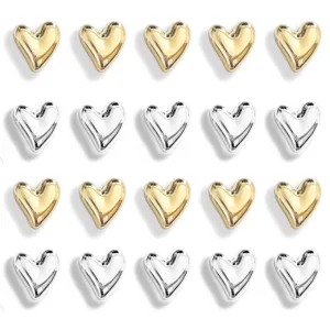 heart magnets fridge gold 1