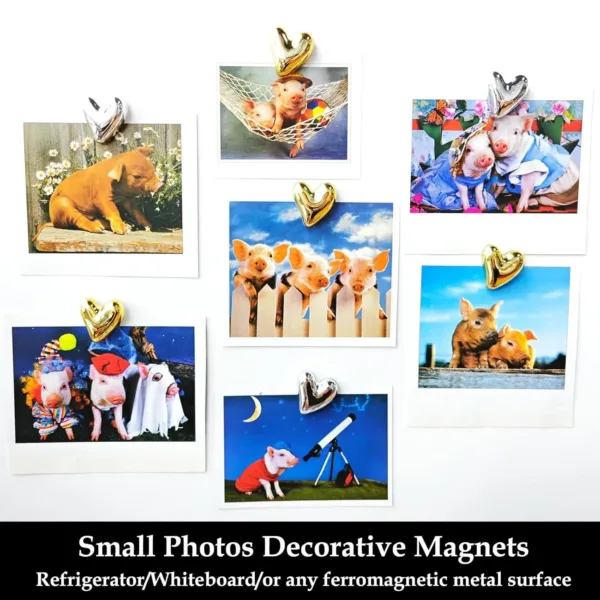 heart magnets fridge gold 4