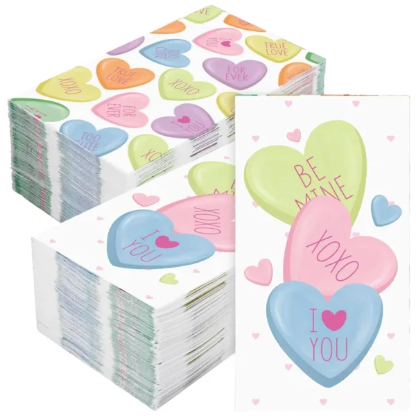 heart napkins valentines day 1