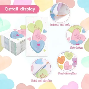 heart napkins valentines day 3