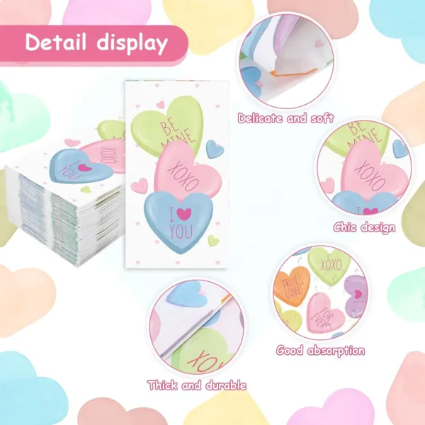 heart napkins valentines day 3