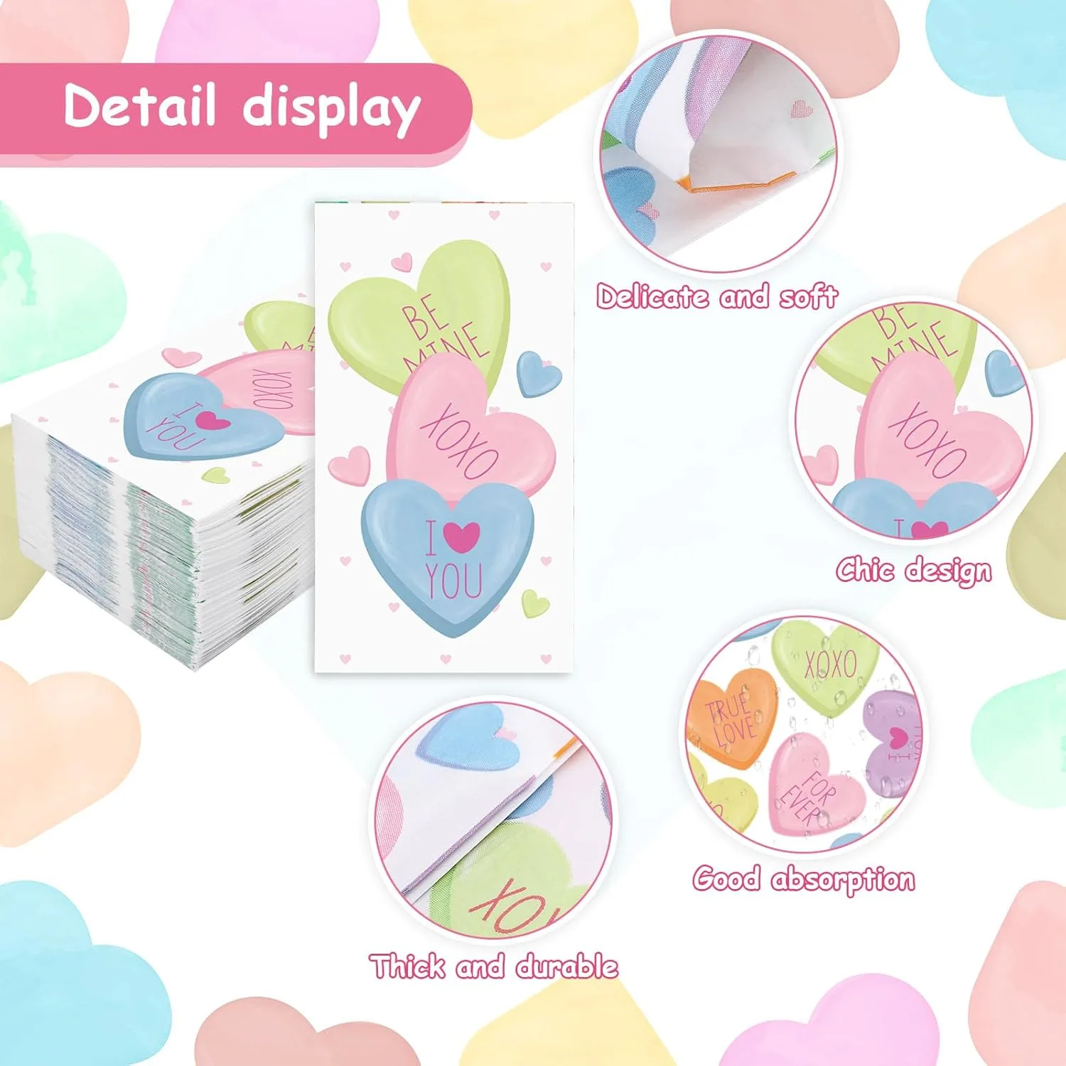 heart napkins valentines day 3