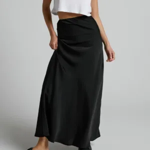 high waist satin skirt 2