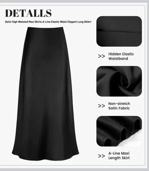 high waist satin skirt 4