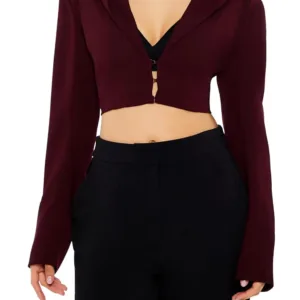 hooded cropped blazer 7