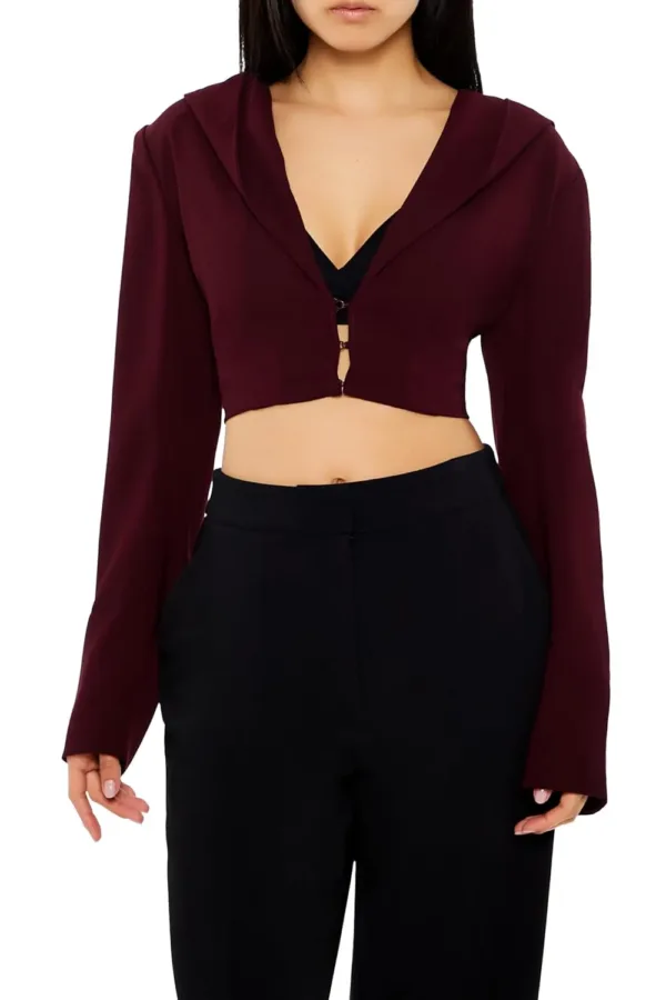 hooded cropped blazer 7