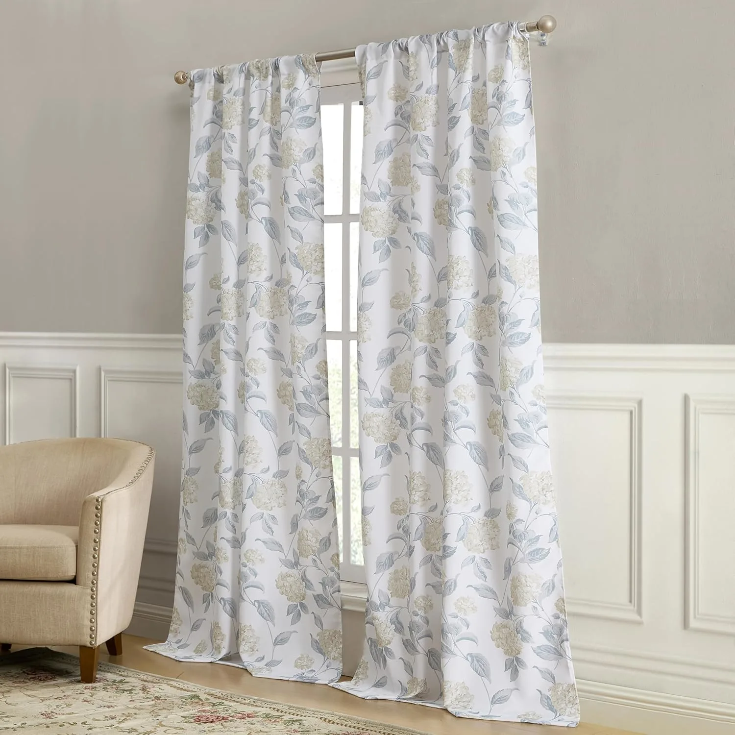 hydrangea curtains panels 1
