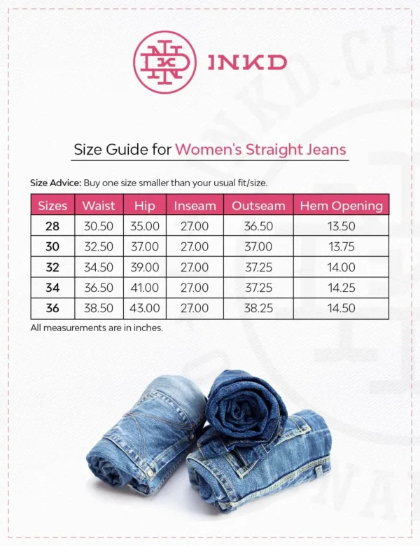 inkd womens straight jeans 6