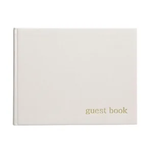 ivory linen guest book 1