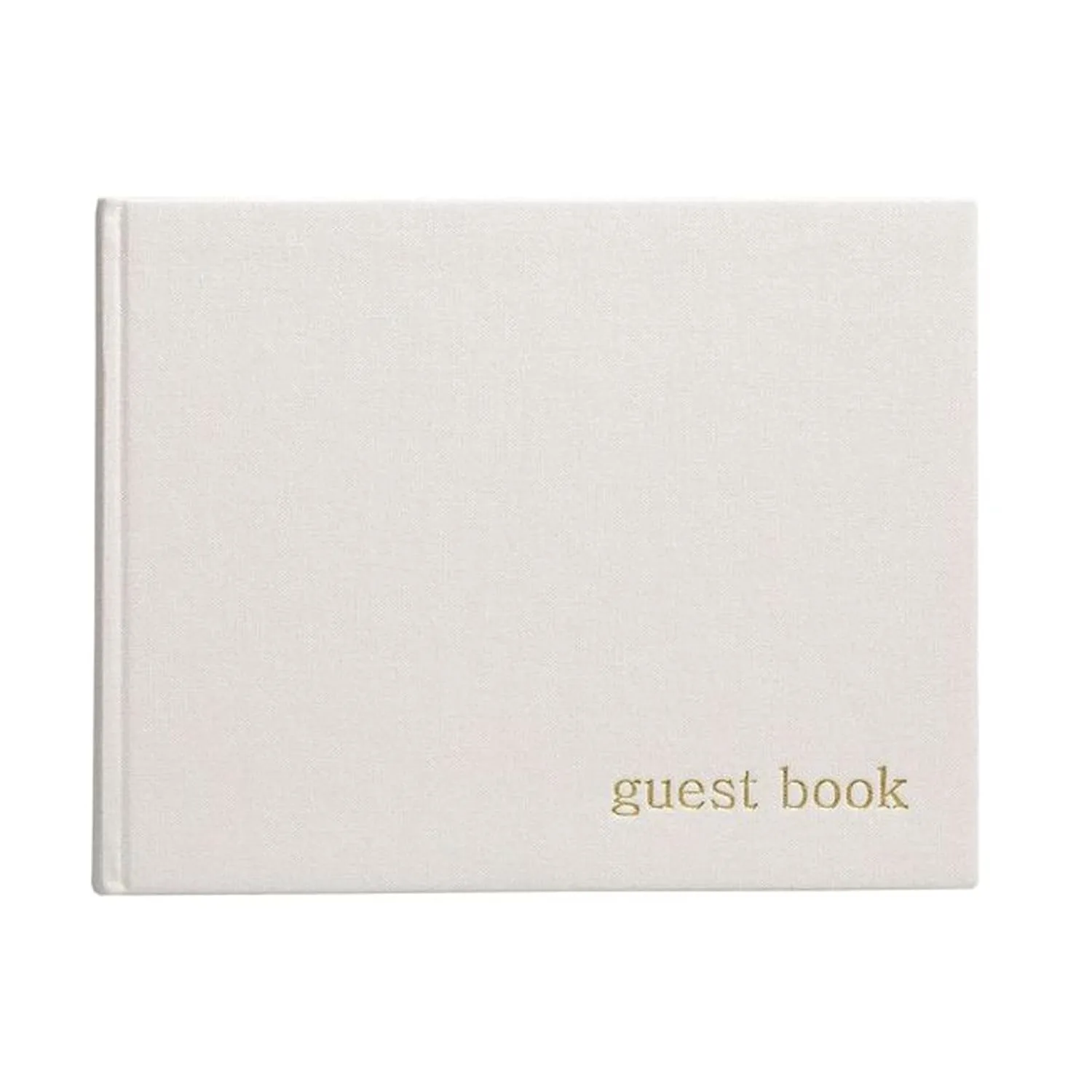 ivory linen guest book 1