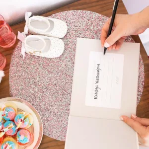 ivory linen guest book 7