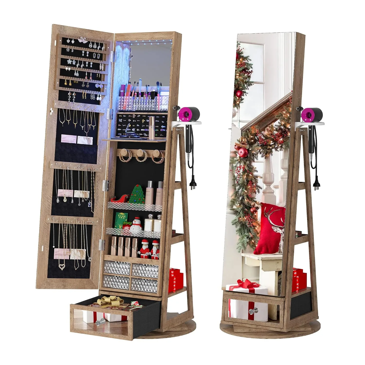 jewelry armoire mirror 1