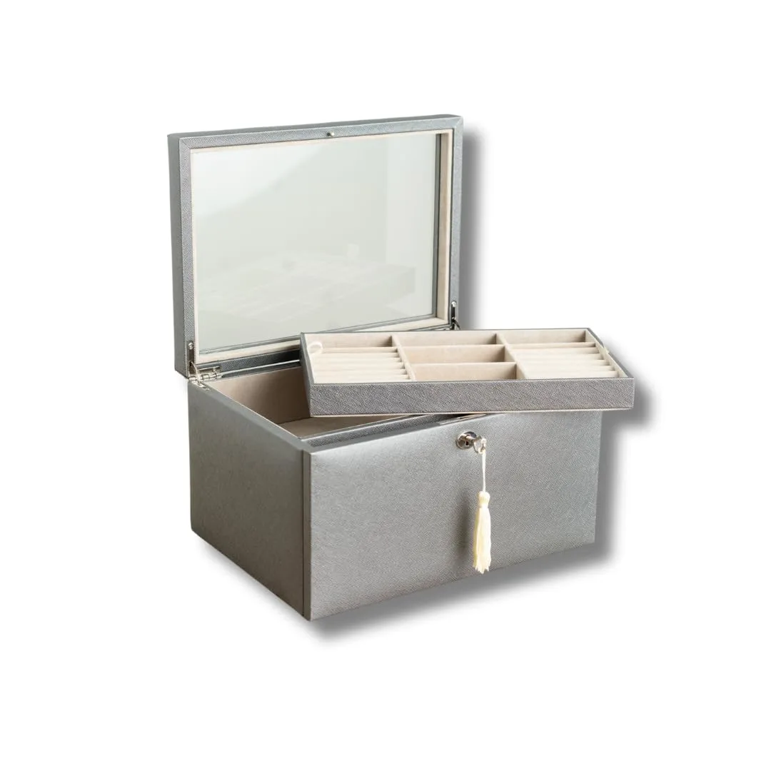 jewelry storage chest pewter 2