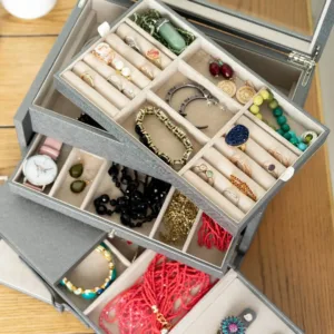 jewelry storage chest pewter 4