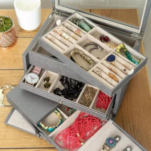 jewelry storage chest pewter 6