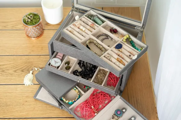 jewelry storage chest pewter 6