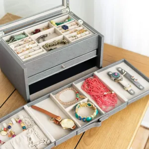 jewelry storage chest pewter 7