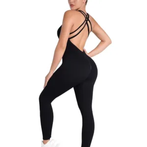 jumpsuit women backless workout 1