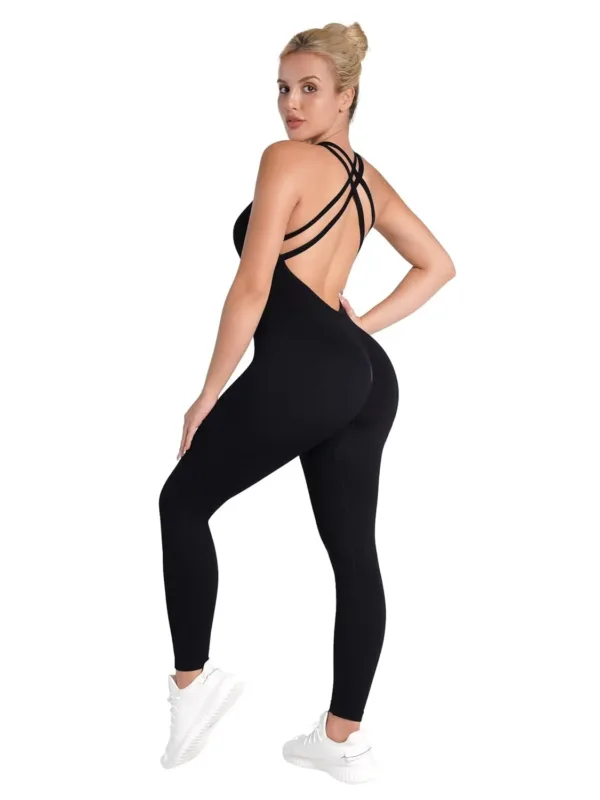 jumpsuit women backless workout 1