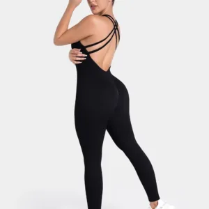 jumpsuit women backless workout 4