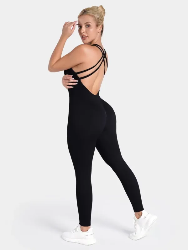 jumpsuit women backless workout 4