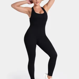 jumpsuit women backless workout 5