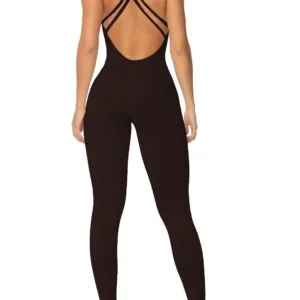 jumpsuit women backless workout 6