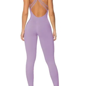 jumpsuit women backless workout 7