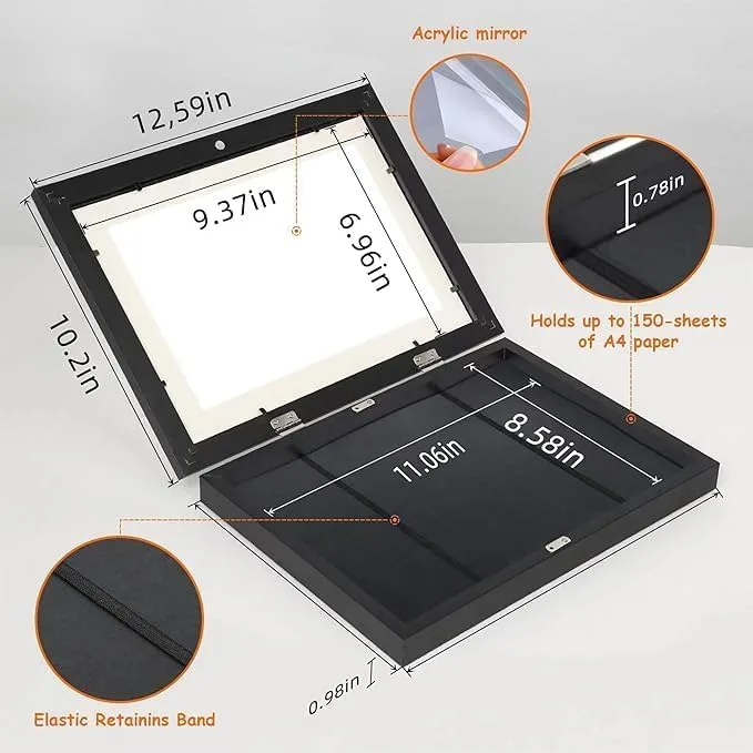 kids art frame black 2