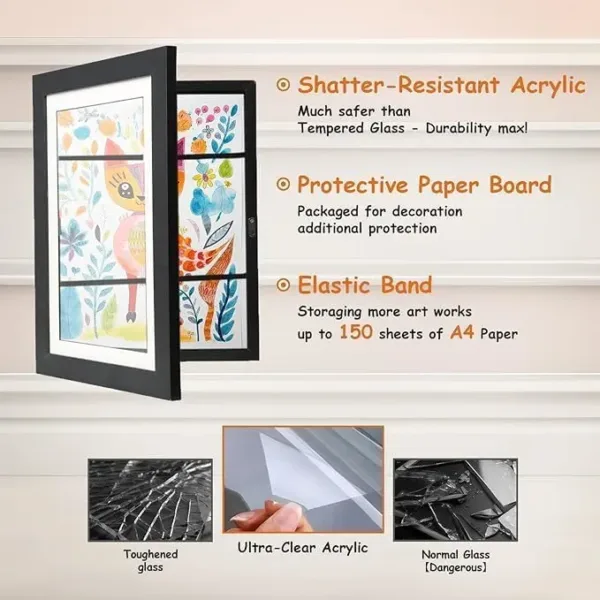 kids art frame black 3