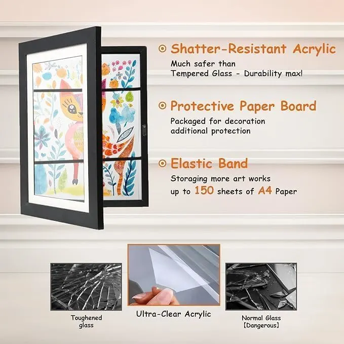 kids art frame black 3