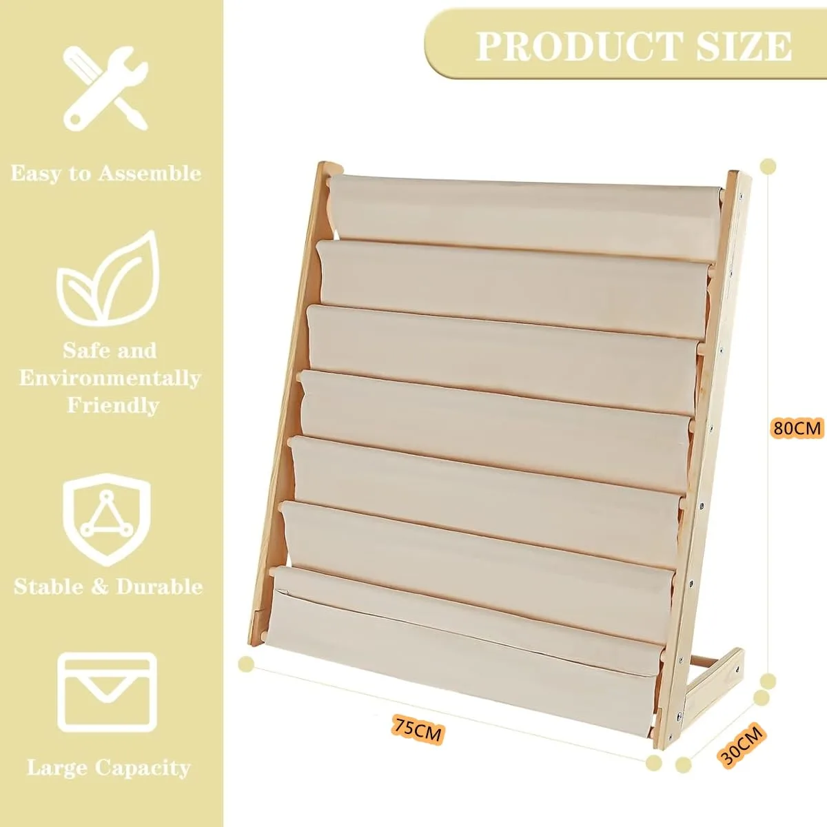 kids bookshelf wood bookrack 2