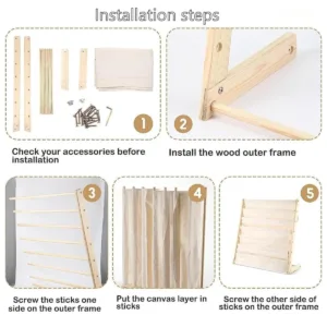 kids bookshelf wood bookrack 5