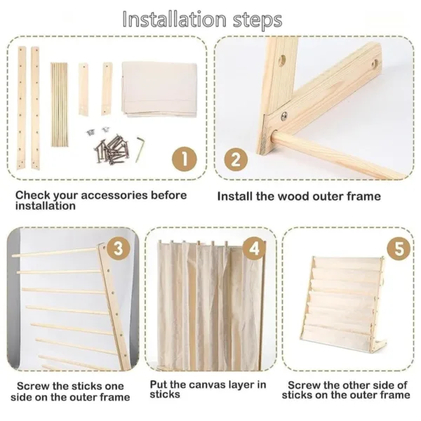 kids bookshelf wood bookrack 5