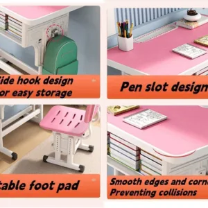 kids desk chair set 3