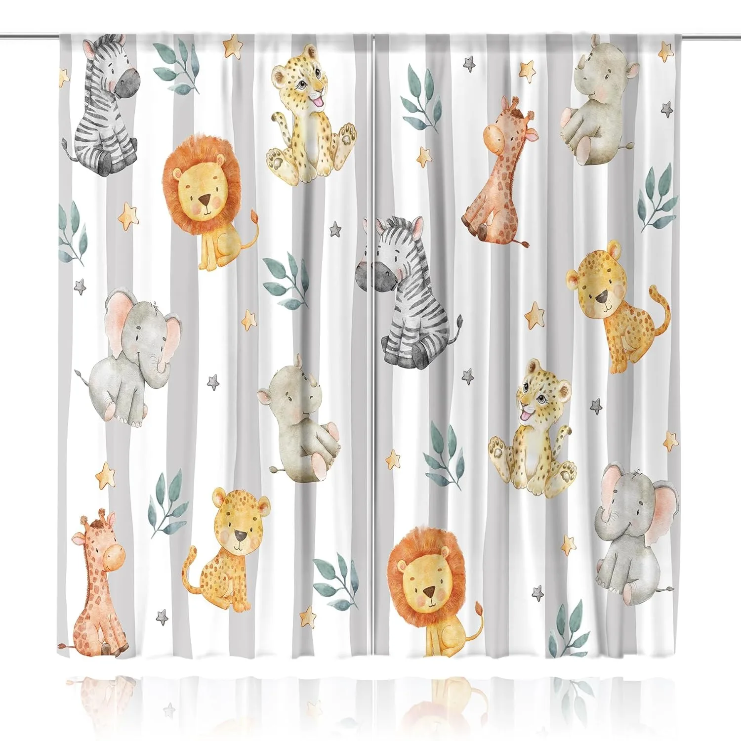 kids safari curtains 2