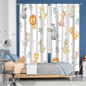 kids safari curtains 3